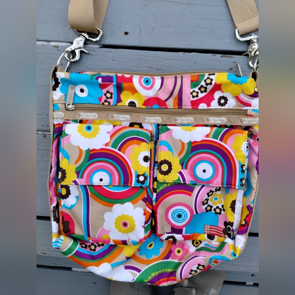 Lesportsac Multicolor Floral Crossbody Bag With Pouch - Picture 3 of 14